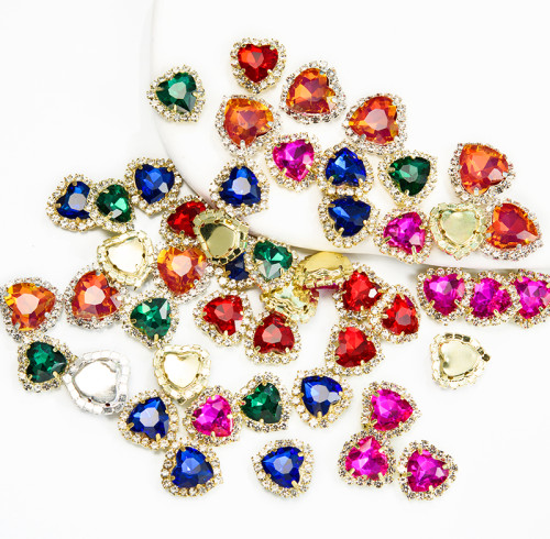 Soldered Heart Claw Rhinestone | accessory claw stone | jewelry accessorie | sew on rhinestones