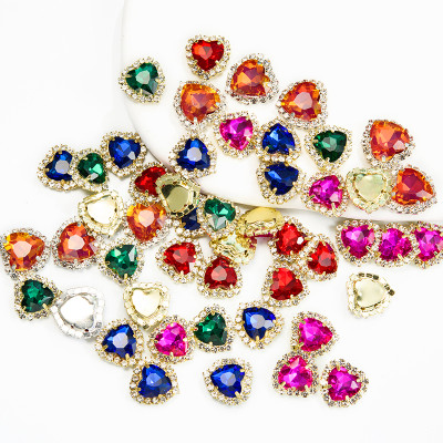 Soldered Heart Claw Rhinestone | accessory claw stone | jewelry accessorie | sew on rhinestones