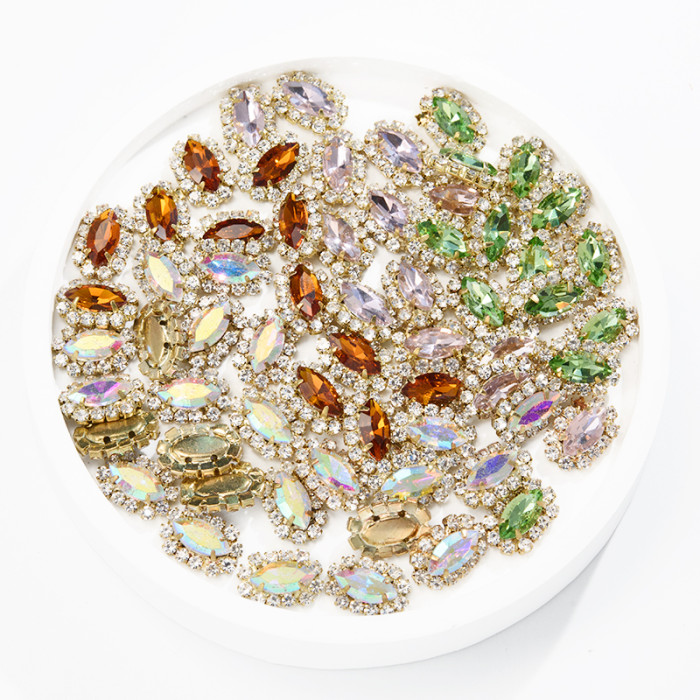 Marquise Soldered Claw Rhinestone| accessory claw stone | jewelry accessorie | sew on rhinestones