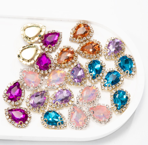 Teardrop Soldered Claw Rhinestone | accessory claw stone | jewelry accessorie | sew on rhinestones