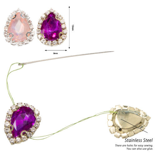 Teardrop Soldered Claw Rhinestone | accessory claw stone | jewelry accessorie | sew on rhinestones