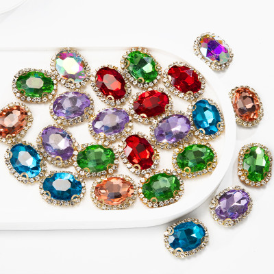 Oval Soldered Claw Rhinestone | accessory claw stone | jewelry accessorie | sew on rhinestones