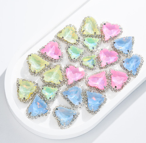 Irregular Heart Soldered Claw Rhinestone | accessory claw stone | jewelry accessorie | sew on rhinestones