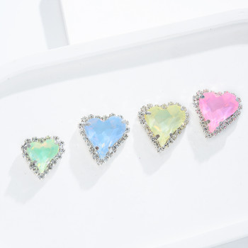 Irregular Heart Soldered Claw Rhinestone | accessory claw stone | jewelry accessorie | sew on rhinestones