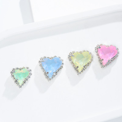 Irregular Heart Soldered Claw Rhinestone | accessory claw stone | jewelry accessorie | sew on rhinestones