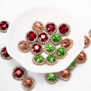 Round Soldered Claw Rhinestone | accessory claw stone | jewelry accessorie | sew on rhinestones