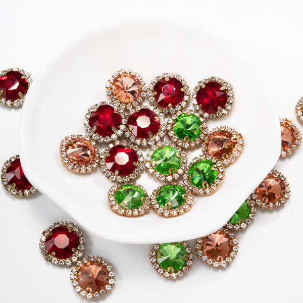 Round Soldered Claw Rhinestone | accessory claw stone | jewelry accessorie | sew on rhinestones