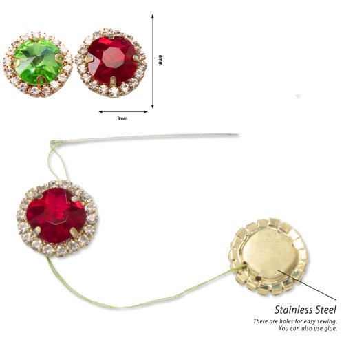 Round Soldered Claw Rhinestone | accessory claw stone | jewelry accessorie | sew on rhinestones