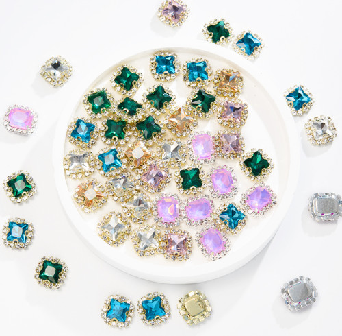 Square Soldered Claw Rhinestone | accessory claw stone | jewelry accessorie | sew on rhinestones