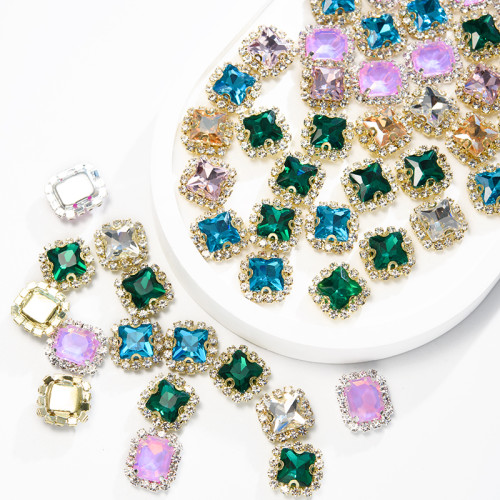 Square Soldered Claw Rhinestone | accessory claw stone | jewelry accessorie | sew on rhinestones