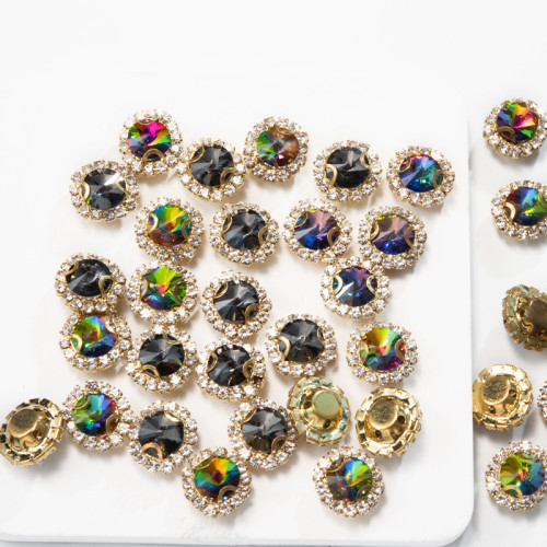 Round Soldered Claw Rhinestone | accessory claw stone | jewelry accessorie | sew on rhinestones