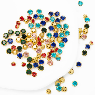 Round Bezel-set Claw Rhinestone | accessory claw stone | jewelry accessorie | sew on rhinestones