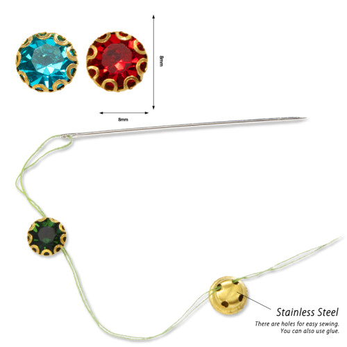 Round Bezel-set Claw Rhinestone | accessory claw stone | jewelry accessorie | sew on rhinestones