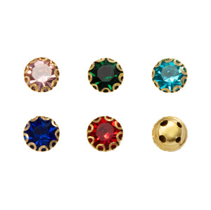 Round Bezel-set Claw Rhinestone | accessory claw stone | jewelry accessorie | sew on rhinestones