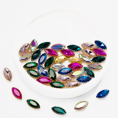 Beveled Glass Marquise Rhinestone| accessory claw stone | jewelry accessorie | sew on rhinestones