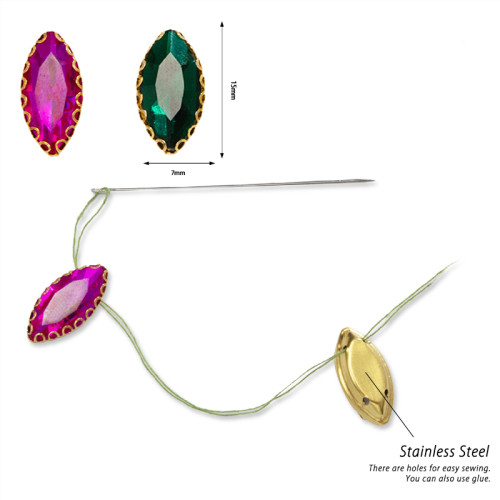 Beveled Glass Marquise Rhinestone| accessory claw stone | jewelry accessorie | sew on rhinestones