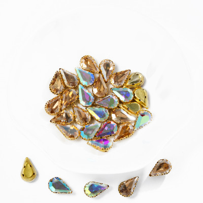 Bezel-set triangular glass rhinestone | accessory claw stone | jewelry accessorie | sew on rhinestones