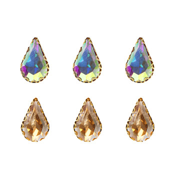 Bezel-set triangular glass rhinestone | accessory claw stone | jewelry accessorie | sew on rhinestones