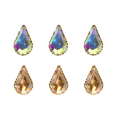 Bezel-set triangular glass rhinestone | accessory claw stone | jewelry accessorie | sew on rhinestones
