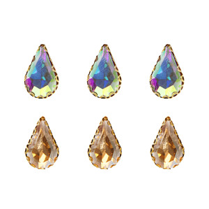 Bezel-set triangular glass rhinestone | accessory claw stone | jewelry accessorie | sew on rhinestones