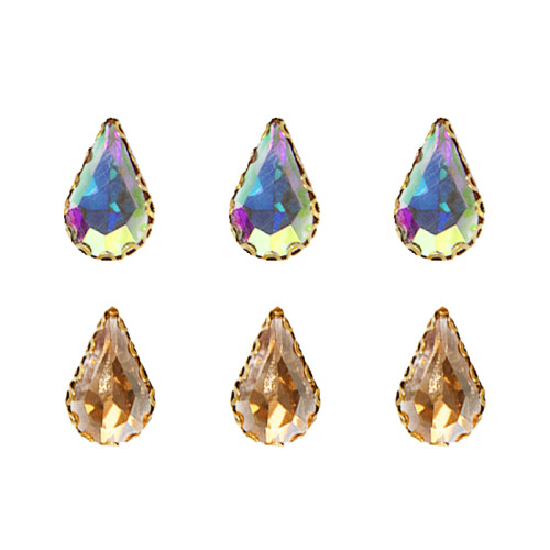 Bezel-set triangular glass rhinestone | accessory claw stone | jewelry accessorie | sew on rhinestones