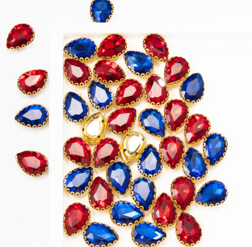 Bezel-set teardrop glass rhinestone | accessory claw stone | jewelry accessorie | sew on rhinestones