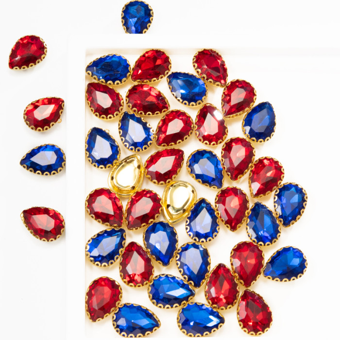 Bezel-set teardrop glass rhinestone | accessory claw stone | jewelry accessorie | sew on rhinestones