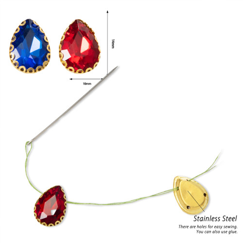 Bezel-set teardrop glass rhinestone | accessory claw stone | jewelry accessorie | sew on rhinestones