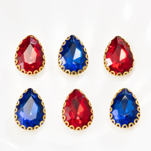 Bezel-set teardrop glass rhinestone | accessory claw stone | jewelry accessorie | sew on rhinestones