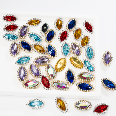 Horse-eye Sunflower Glass Rhinestones | accessory claw stone | jewelry accessorie | sew on rhinestones