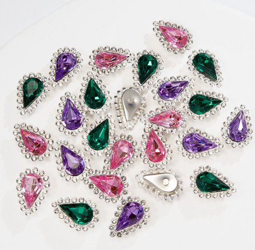 Triangle Sunflower Glass Rhinestones | accessory claw stone | jewelry accessorie | sew on rhinestones