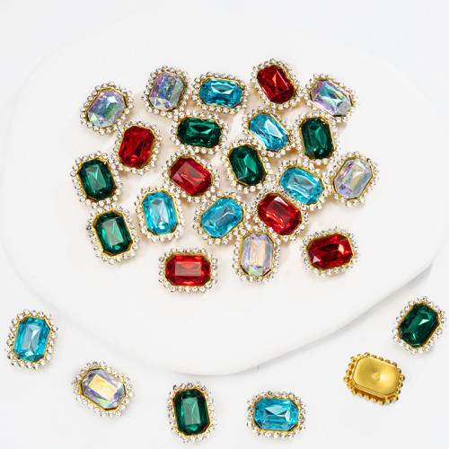 Rectangle Sunflower Glass Rhinestones | accessory claw stone | jewelry accessorie | sew on rhinestones