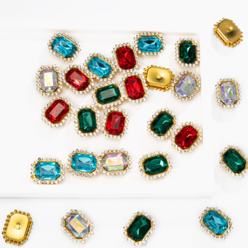 Rectangle Sunflower Glass Rhinestones | accessory claw stone | jewelry accessorie | sew on rhinestones