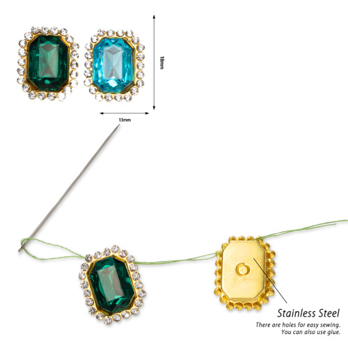 Rectangle Sunflower Glass Rhinestones | accessory claw stone | jewelry accessorie | sew on rhinestones