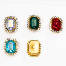 Rectangle Sunflower Glass Rhinestones | accessory claw stone | jewelry accessorie | sew on rhinestones