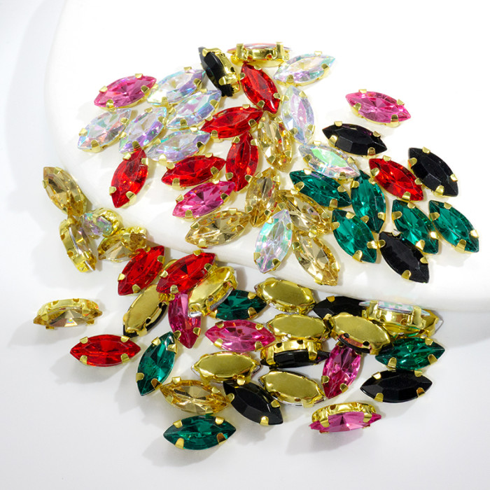 4 Claw Rhinestone  Marquise Rhinestones | accessory claw stone | jewelry accessorie | sew on rhinestones