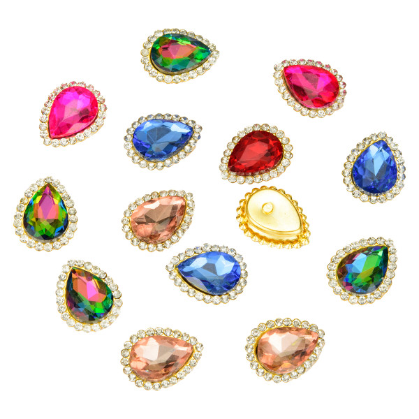 teardrop shapeSunflower Claw Rhinestones | accessory claw stone | jewelry accessorie | sew on rhinestones