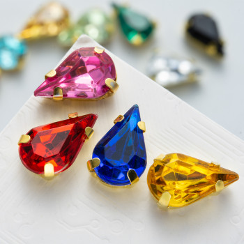 Slender teardrop shape 4 Claw Rhinestone| accessory claw stone | jewelry accessorie | sew on rhinestones