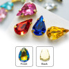 Slender teardrop shape 4 Claw Rhinestone| accessory claw stone | jewelry accessorie | sew on rhinestones