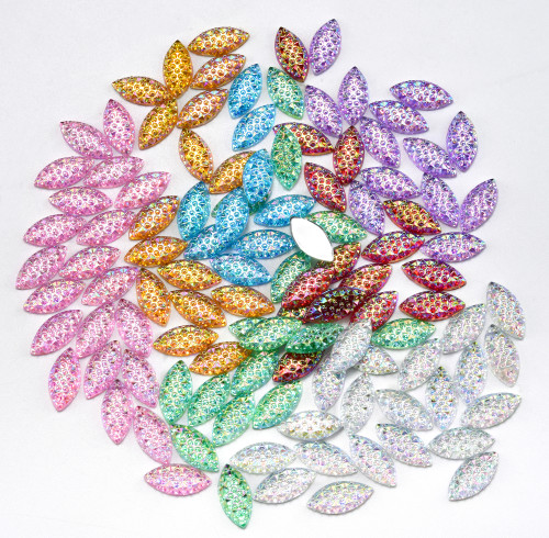 Marquise Flatback Resin Rhinestones | Wholesale Resin Rhinestones | jewelry accessorie | sew on rhinestones