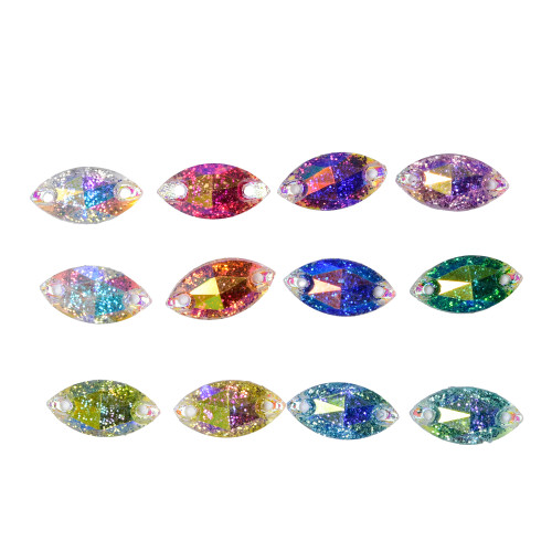 Two-hole Marquise Sew-on Resin Rhinestone| Wholesale Resin Rhinestones | jewelry accessorie | sew on rhinestones