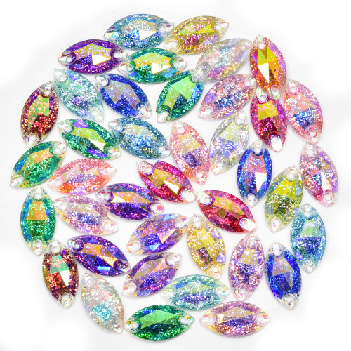 Two-hole Marquise Sew-on Resin Rhinestone| Wholesale Resin Rhinestones | jewelry accessorie | sew on rhinestones