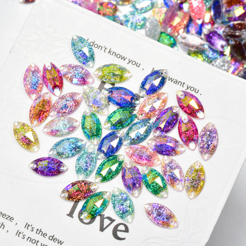 Two-hole Marquise Sew-on Resin Rhinestone| Wholesale Resin Rhinestones | jewelry accessorie | sew on rhinestones