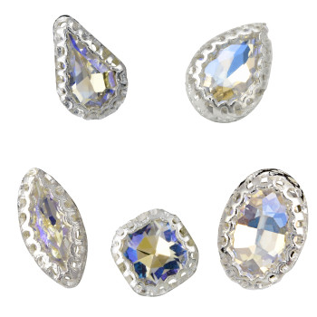 Marquise Bird Nest Claw Rhinestone| Glass water droplets | Customized rhinestones | jewelry accessorie