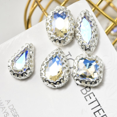 Marquise Bird Nest Claw Rhinestone| Glass water droplets | Customized rhinestones | jewelry accessorie