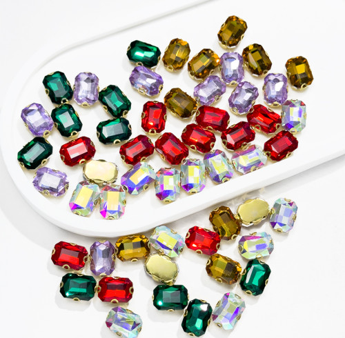 Rectangle 4D Claw Rhinestone | accessory claw stone | jewelry accessorie | sew on rhinestones