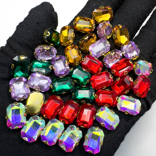 Rectangle 4D Claw Rhinestone | accessory claw stone | jewelry accessorie | sew on rhinestones