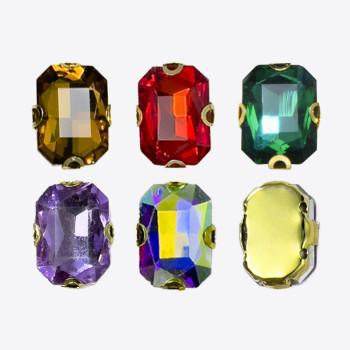 Rectangle 4D Claw Rhinestone | accessory claw stone | jewelry accessorie | sew on rhinestones