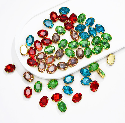 oval 4D Claw Rhinestone | accessory claw stone | jewelry accessorie | sew on rhinestones