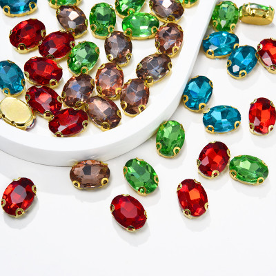 oval 4D Claw Rhinestone | accessory claw stone | jewelry accessorie | sew on rhinestones